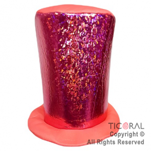 SOMBRERO GALERON FUCSIA HOLOGRAFICO x 1